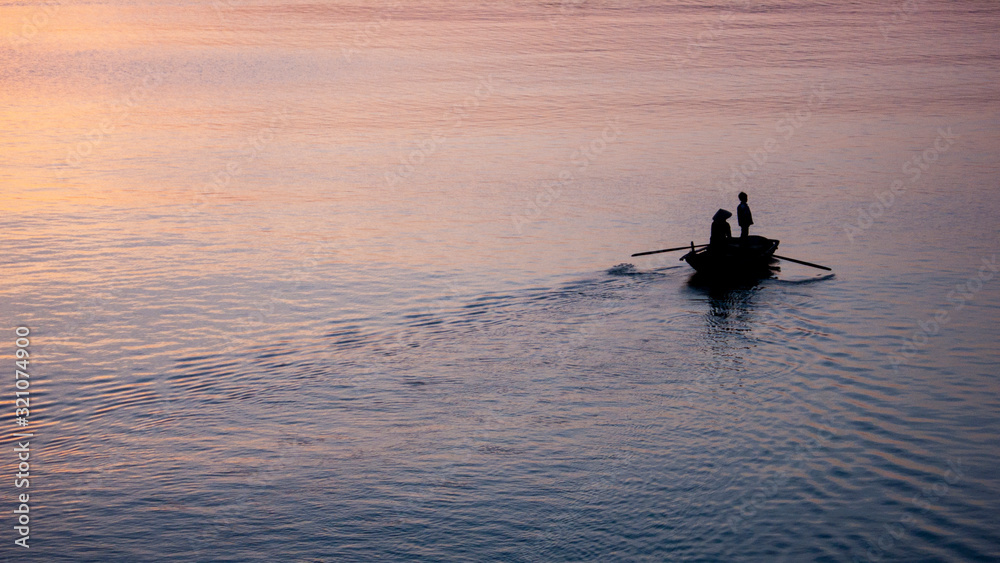 Sunset fishermen