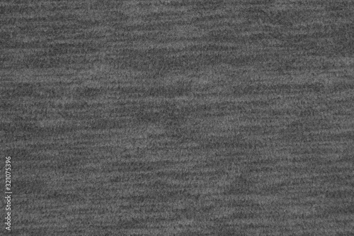 Gray and black fleece textured plush fabric material background