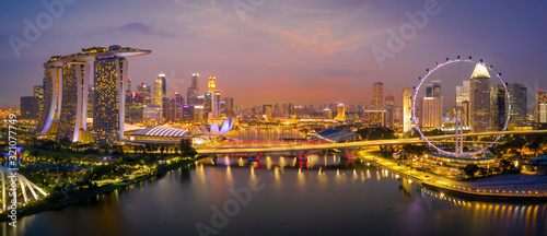 Photography Mar 31/2019 Marina bay in blue hour, Singapore