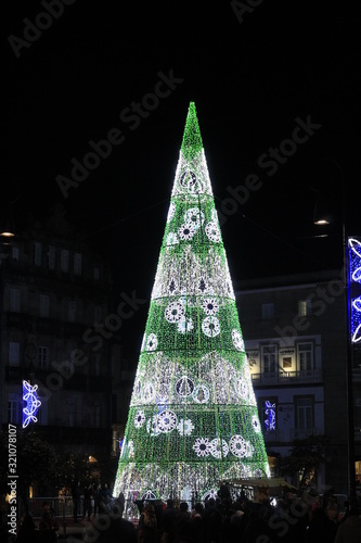 Christmas lights in the city of Pontevedra