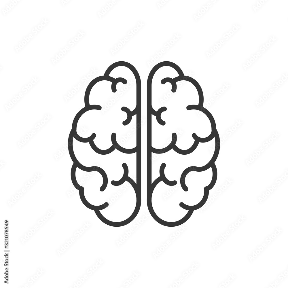 Brain Icon Vector Illustration. Logo Template. Brain Icon Vector Illustration. Logo Template.