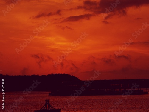 Sunset over Balinese sea, Indonesia