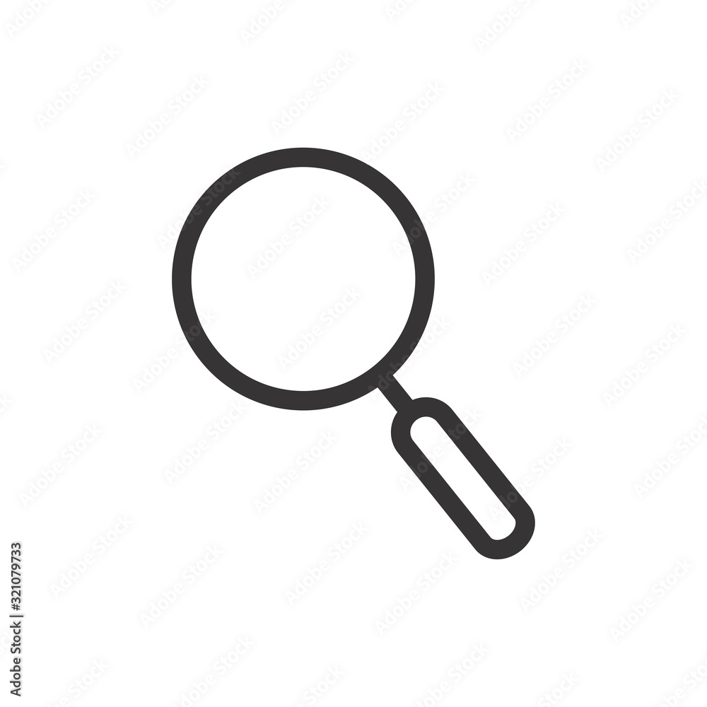Magnifier Glass Icon Vector Illustration. Magnifier Logo Template. Magnifier Glass Icon Vector Illustration. Magnifier Logo Template.