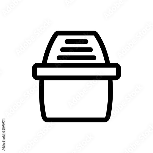 air purifier icon vector. Thin line sign. Isolated contour symbol illustration