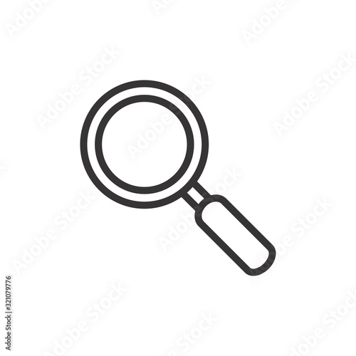 Magnifier Glass Icon Vector Illustration. Magnifier Logo Template.