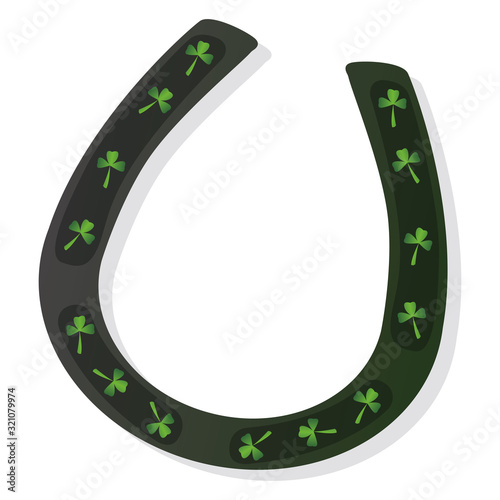 Isolated lucky horseshoe