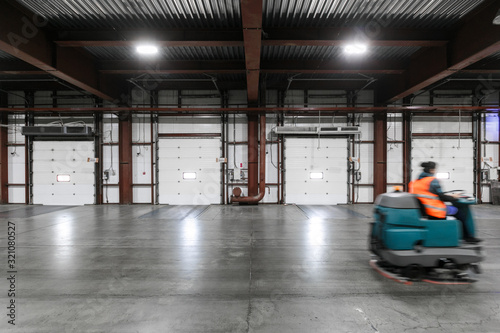 automated warehouse cleaning in motion