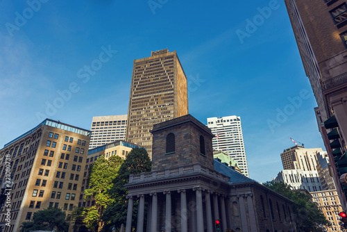 Tall buildings of Boston city downtown