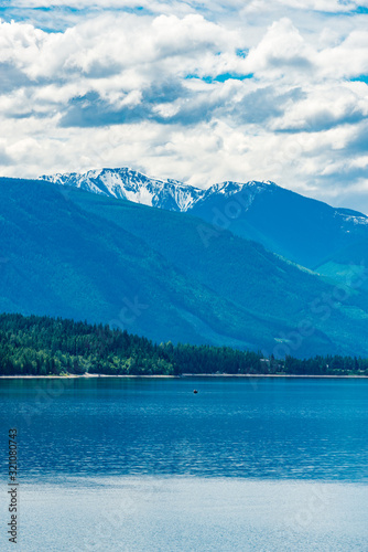 Majestic mountain lake in Canada. Upper Arrow Lake. British Columbia.