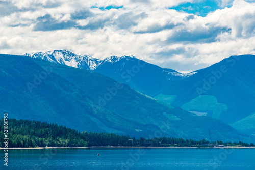 Majestic mountain lake in Canada. Upper Arrow  Lake. British Columbia. © karamysh