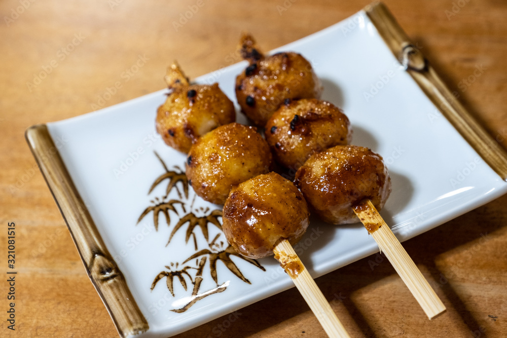 Gohei Mochi, a traditional food from Magome in Japan Stock-Foto | Adobe ...