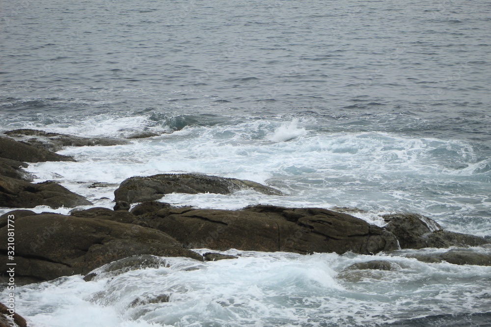 Coruna city waves in the Atlantic Ocean Coruna city waves in the Atlantic Ocean