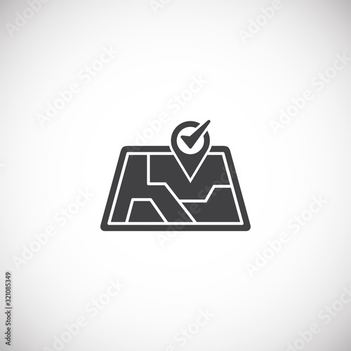 Travel related icon on background for graphic and web design. Creative illustration concept symbol for web or mobile app