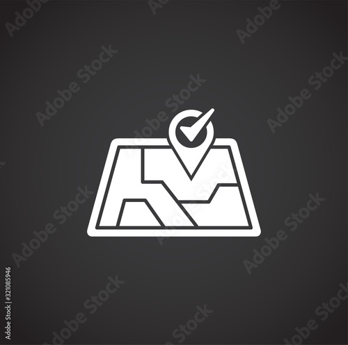 Travel related icon on background for graphic and web design. Creative illustration concept symbol for web or mobile app