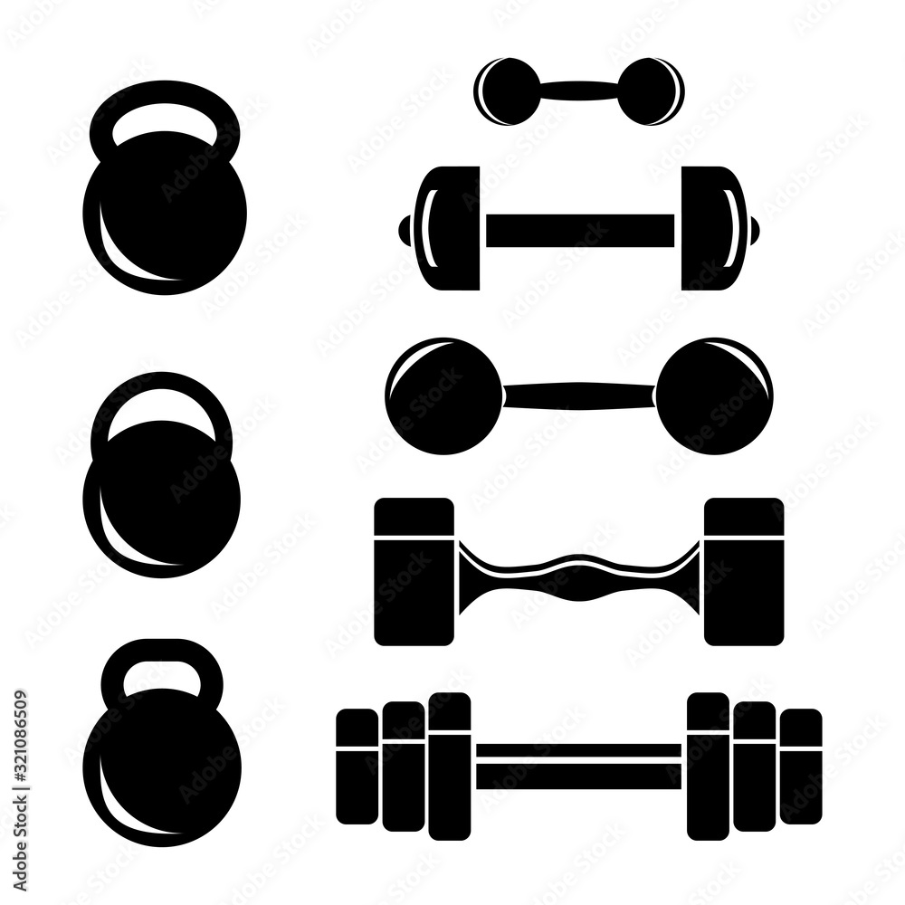 barbell icon vector logo template EPS 10 barbell icon vector logo template EPS 10