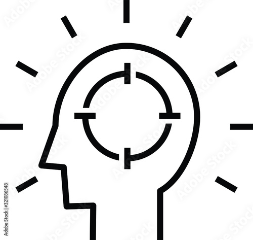 intention icon, vector illustration