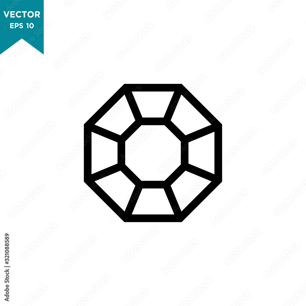 diamond vector icon in trendy flat design diamond vector icon in trendy flat design