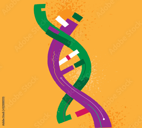 Elica del DNA - illustrazione vettoriale	