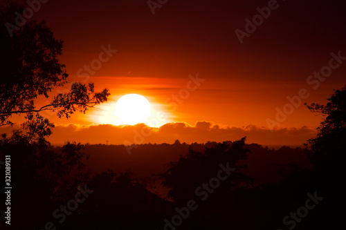 Colorful sunrise in Anchieta  State of Espirito Santo  Brazil