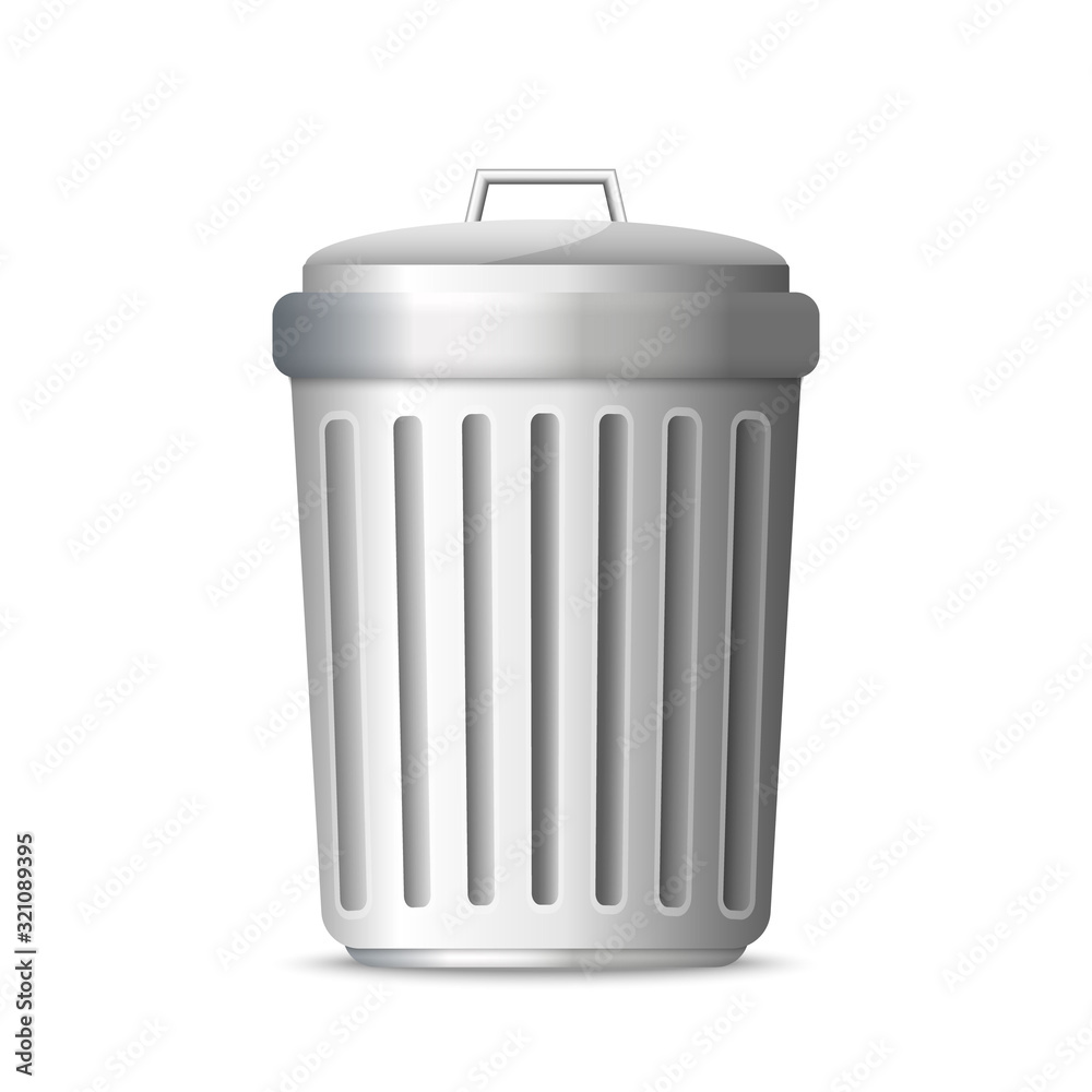 3d realistic trashcan 3d realistic trashcan