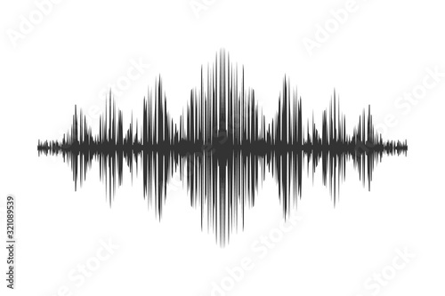 Voice soundwave, sound wave icon. photo