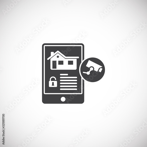 Smart security related icon on background for graphic and web design. Creative illustration concept symbol for web or mobile app