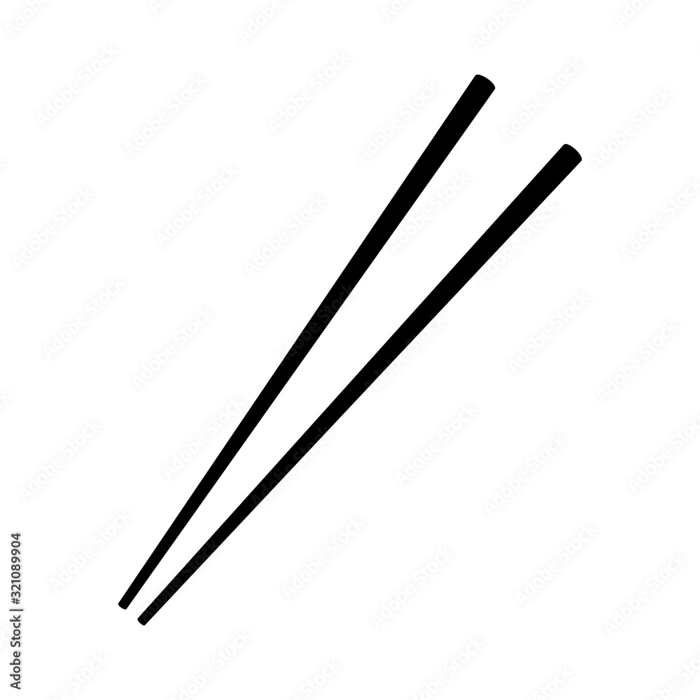 Asian wooden chopstick isolated. Asian wooden chopstick isolated.