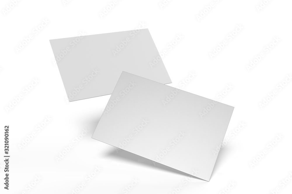 Blank postcard, flyer and pamphlet for mock up, 3d render illustration. Blank postcard, flyer and pamphlet for mock up, 3d render illustration.