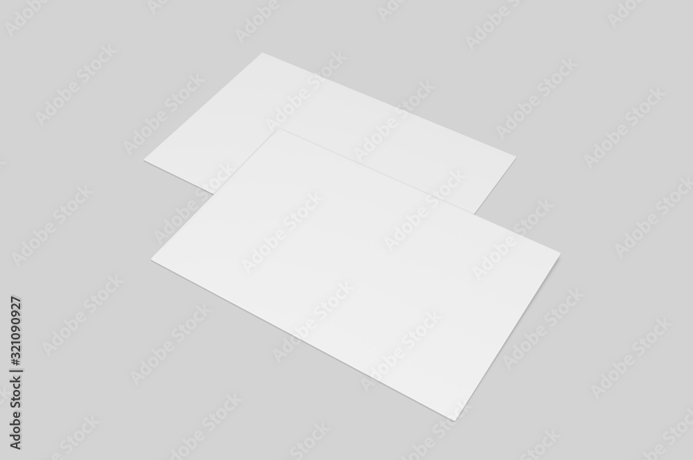 Blank postcard, flyer and pamphlet for mock up, 3d render illustration. Blank postcard, flyer and pamphlet for mock up, 3d render illustration.