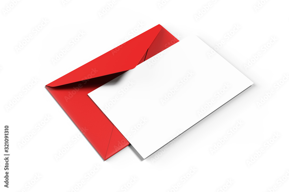 Blank postcard, flyer and pamphlet with envelope for mock up, 3d render illustration. Blank postcard, flyer and pamphlet with envelope for mock up, 3d render illustration.