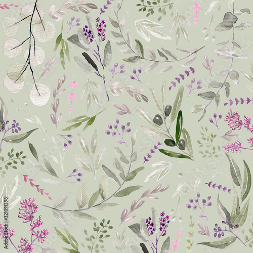 seamless pattern with leaves