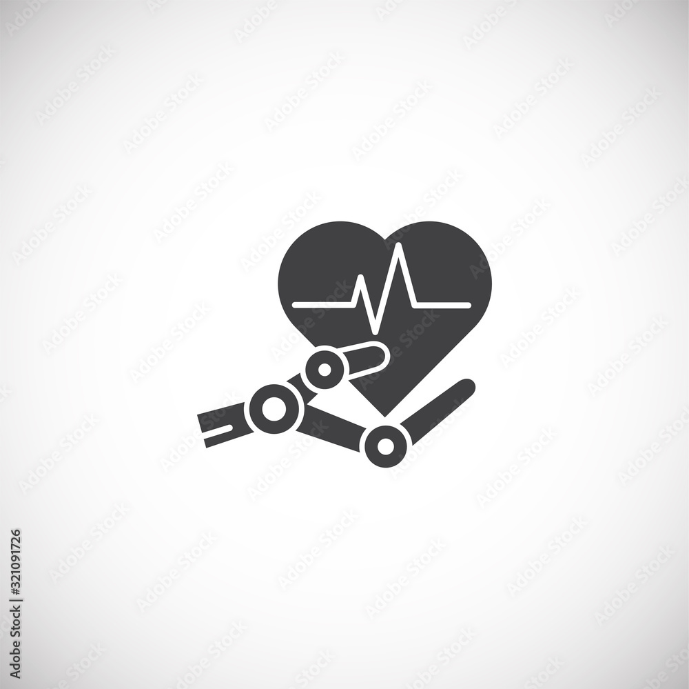 Robotic surgery related icon on background for graphic and web design. Creative illustration concept symbol for web or mobile app Robotic surgery related icon on background for graphic and web design. Creative illustration concept symbol for web or mobile app