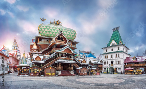 Резные теремки Измайлово mansion houses in the Izmailovsky Kremlin in Moscow