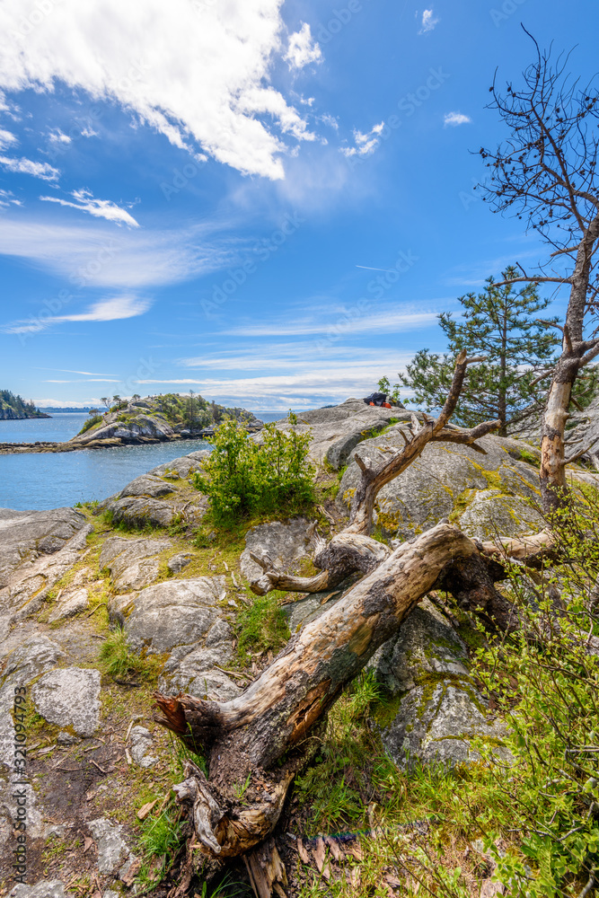 View over Horseshoe Bay Whyte Cliff park in West Vancouver, Canada.