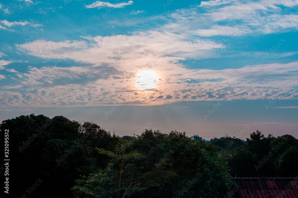 blue sky with cloud