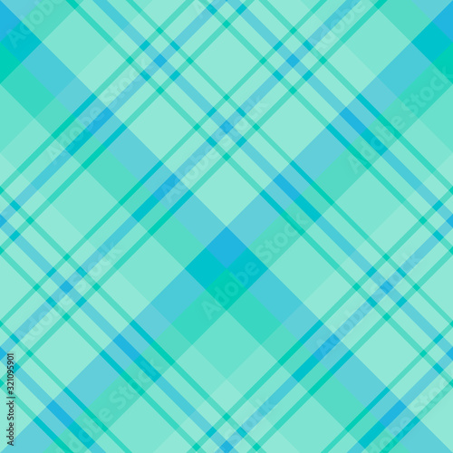 Seamless pattern in wonderful blue and mint green colors for plaid, fabric, textile, clothes, tablecloth and other things. Vector image. 2