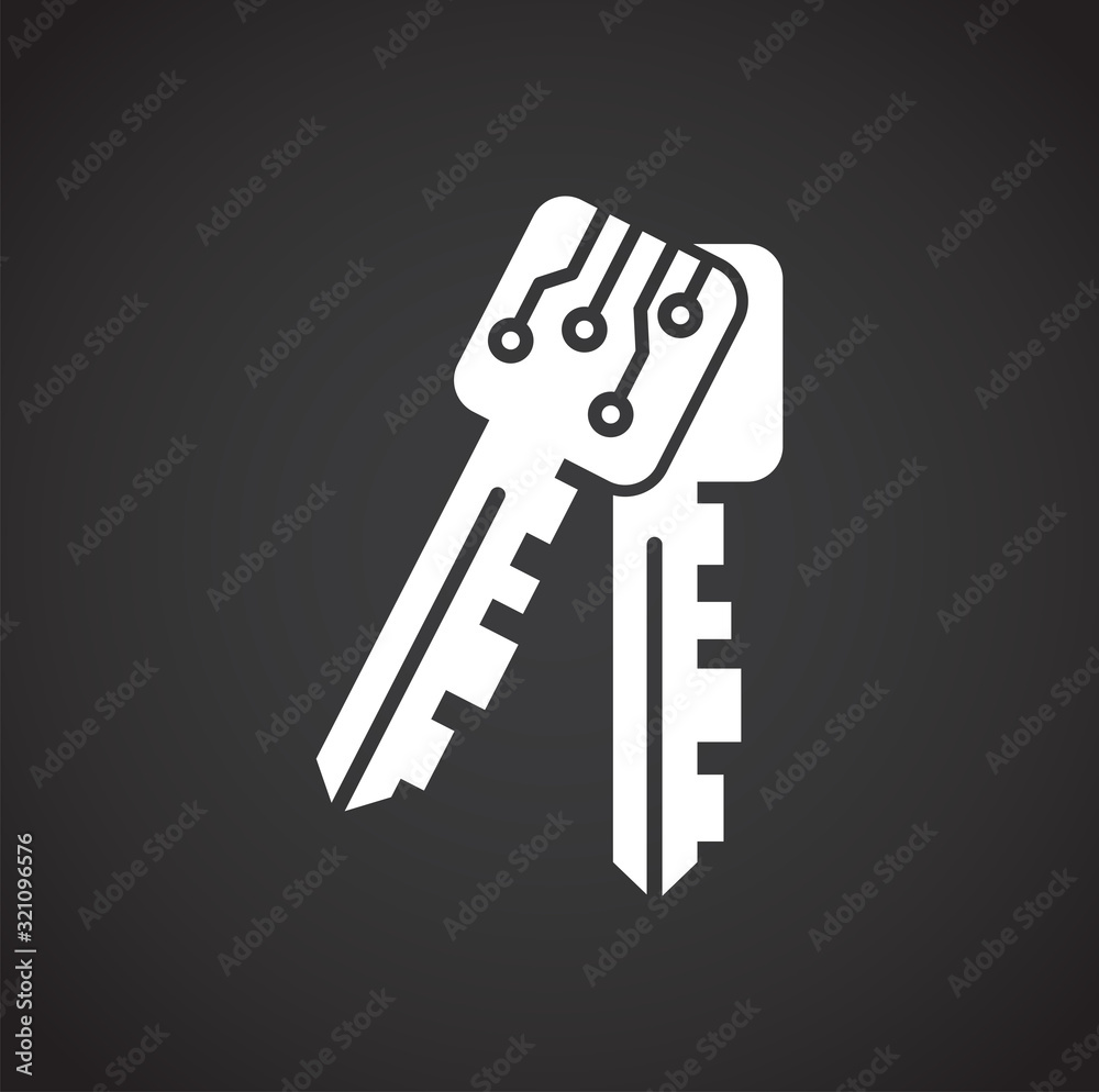 Smart key related icon on background for graphic and web design. Creative illustration concept symbol for web or mobile app Smart key related icon on background for graphic and web design. Creative illustration concept symbol for web or mobile app