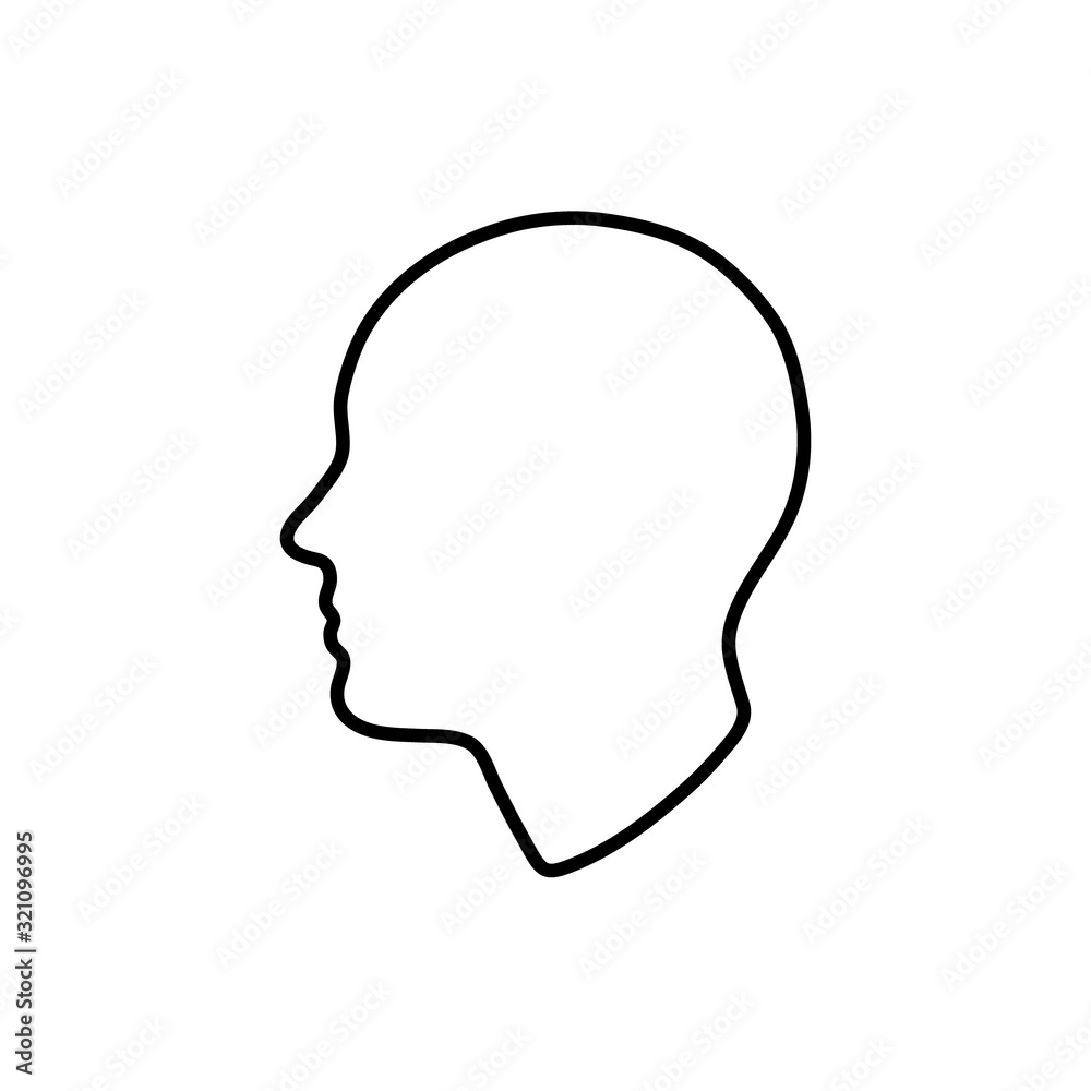 head silhouette isolated