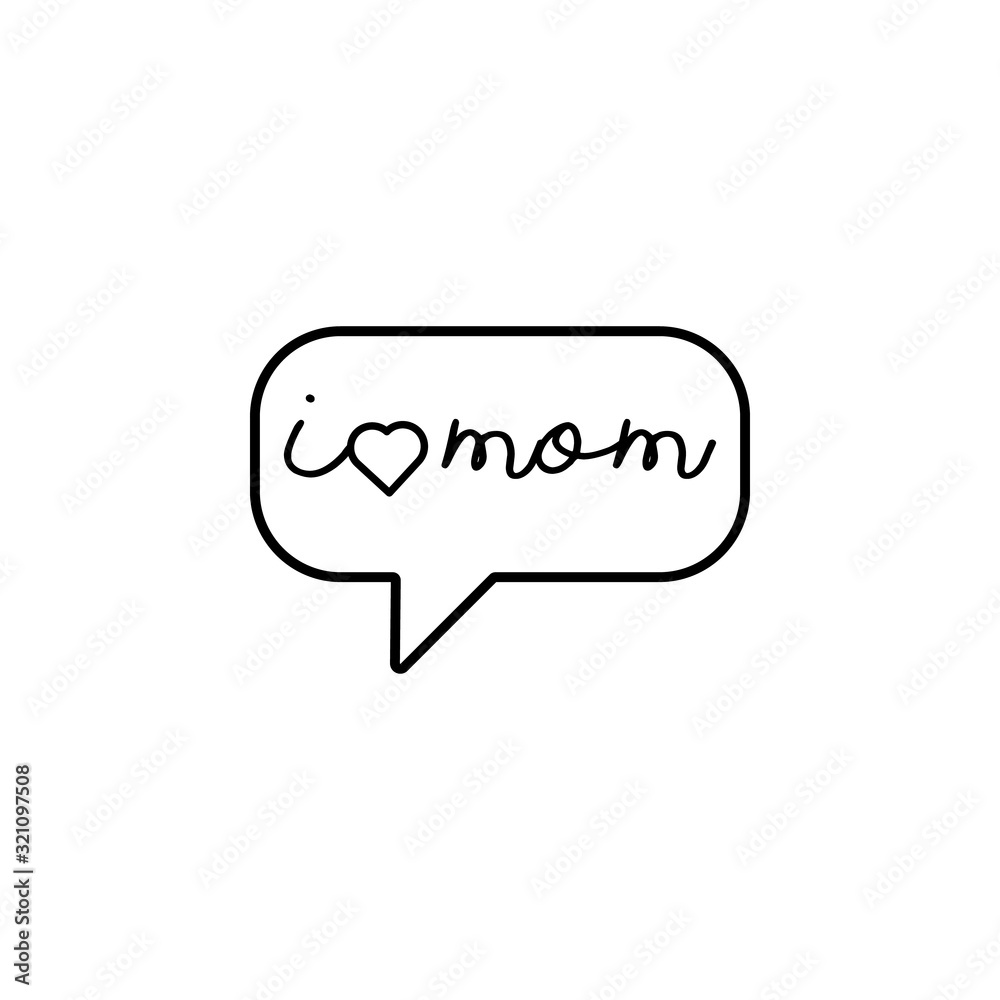 mothers day, love, romance, greeting card line icon on white background mothers day, love, romance, greeting card line icon on white background