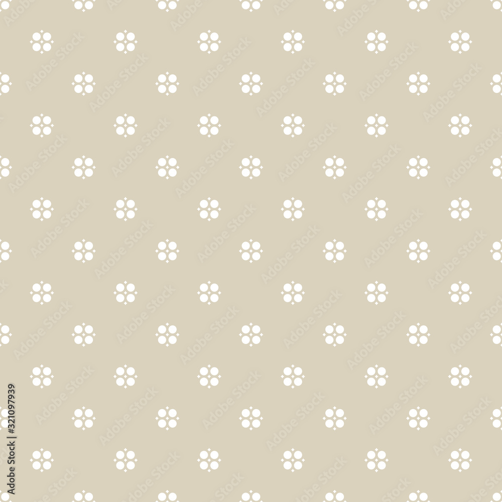 Seamless abstract geometric floral pattern. Vector beige and white background. Elegant abstract vintage ornament in oriental style. Subtle ornamental texture. Repeat design for decor, fabric, textile