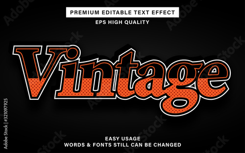 Vintage style text effect