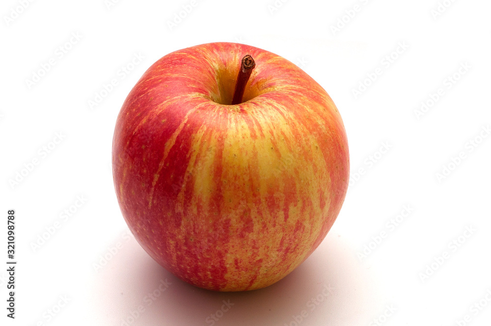 red and yellow Apple whole on an isolated white background red and yellow Apple whole on an isolated white background