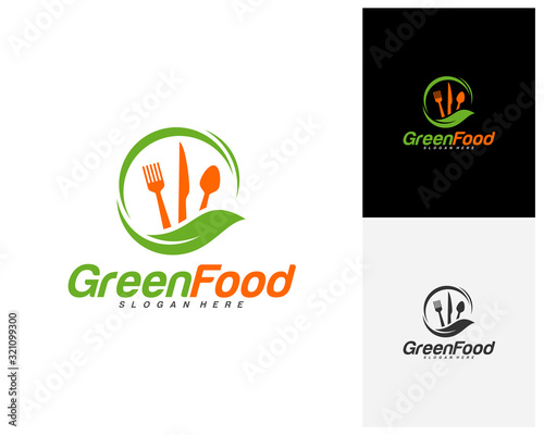 Photos Healthy Food logo design vector