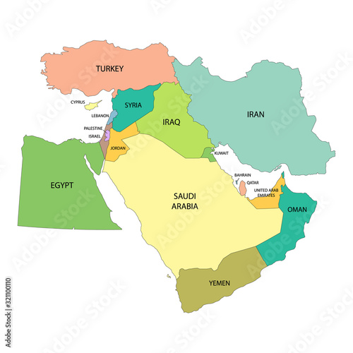Map of Middle East