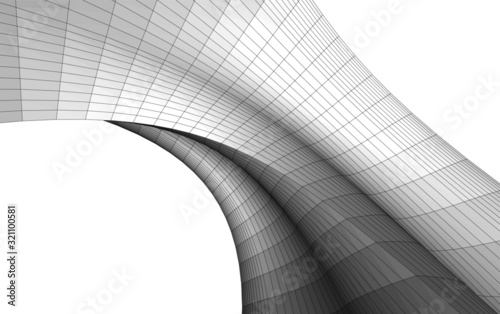 architecture abstract design 3d. Vector illustration 