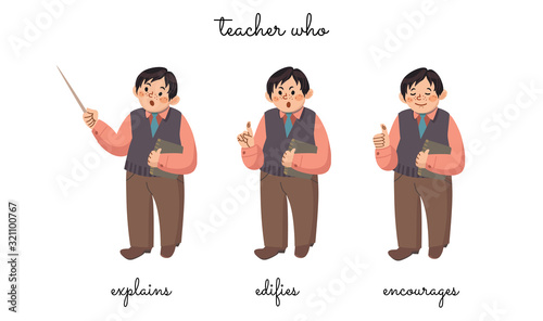 A teacher that explains, censures, and encourages.