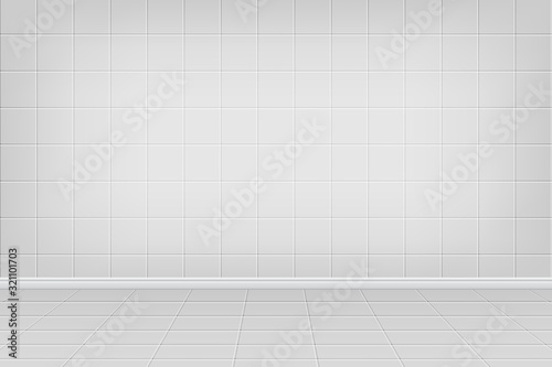 Realistic bathroom interior background.