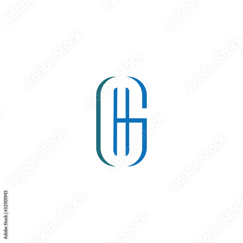 initial letter gh or hg logo vector designs
