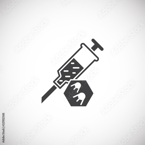 Nano tech related icon on background for graphic and web design. Creative illustration concept symbol for web or mobile app