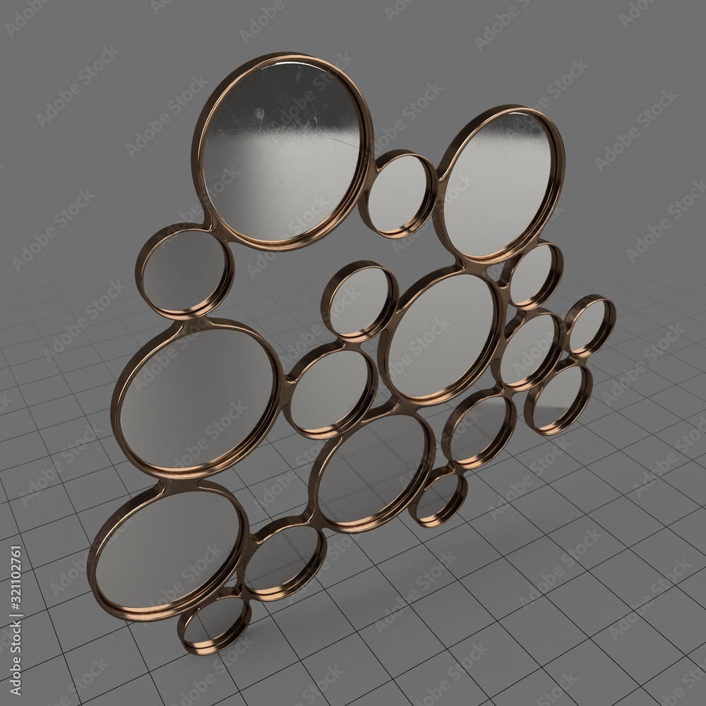 Decorative wall mirror 3 Stock 3D asset | Adobe Stock